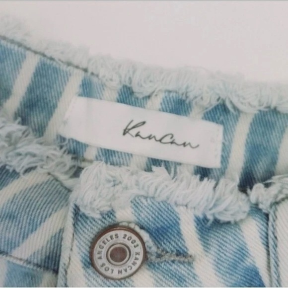 NWT KanCan Blue Striped Jean Shorts - Picture 14 of 14
